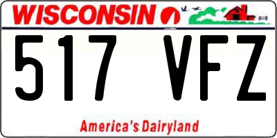 WI license plate 517VFZ
