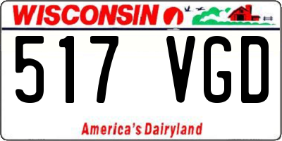 WI license plate 517VGD
