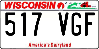WI license plate 517VGF