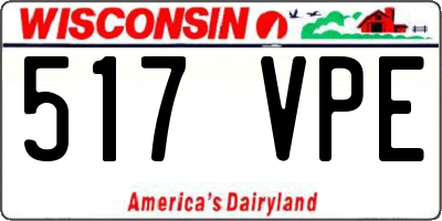WI license plate 517VPE