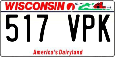 WI license plate 517VPK