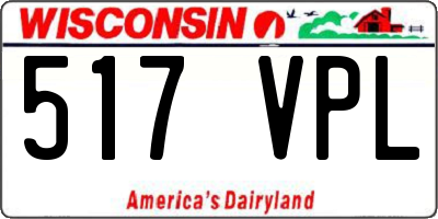 WI license plate 517VPL