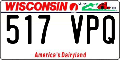 WI license plate 517VPQ