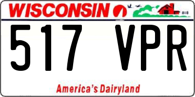 WI license plate 517VPR