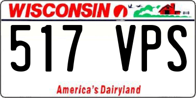 WI license plate 517VPS
