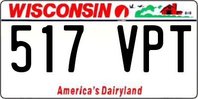WI license plate 517VPT