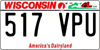 WI license plate 517VPU