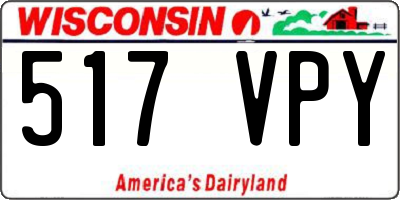 WI license plate 517VPY