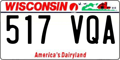 WI license plate 517VQA