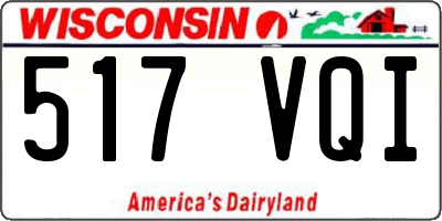 WI license plate 517VQI