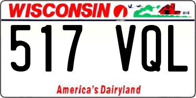 WI license plate 517VQL