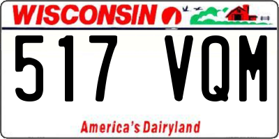 WI license plate 517VQM