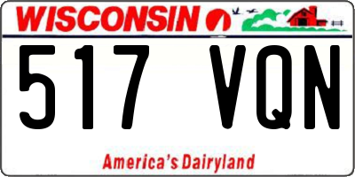WI license plate 517VQN
