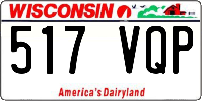 WI license plate 517VQP