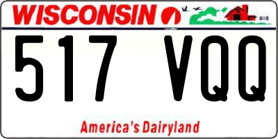 WI license plate 517VQQ