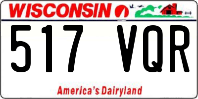 WI license plate 517VQR