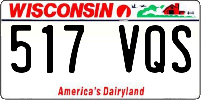 WI license plate 517VQS