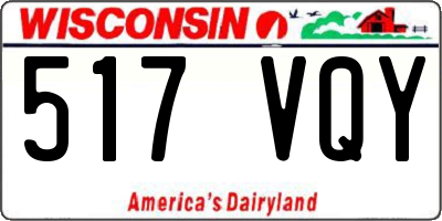 WI license plate 517VQY