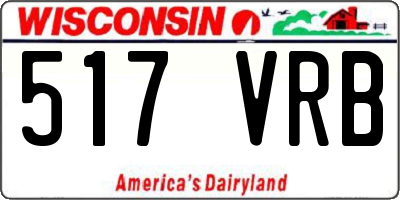 WI license plate 517VRB