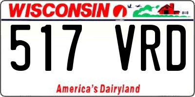 WI license plate 517VRD