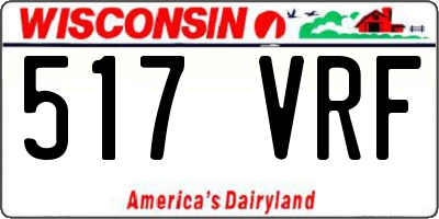 WI license plate 517VRF