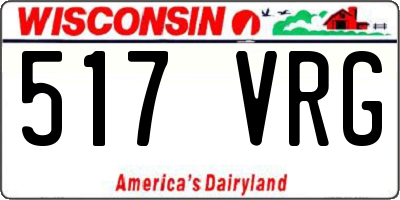 WI license plate 517VRG