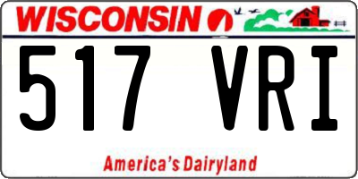 WI license plate 517VRI