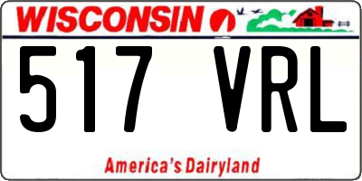 WI license plate 517VRL