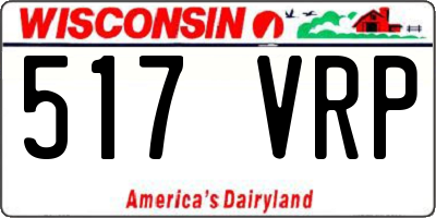 WI license plate 517VRP