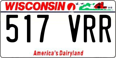 WI license plate 517VRR