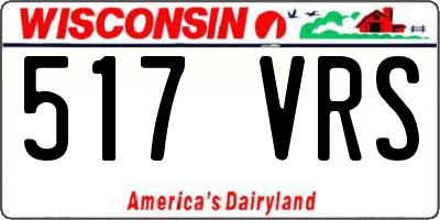 WI license plate 517VRS
