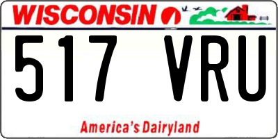 WI license plate 517VRU