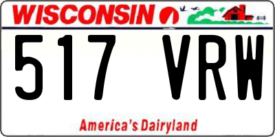 WI license plate 517VRW