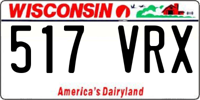 WI license plate 517VRX