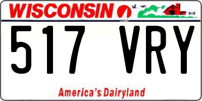 WI license plate 517VRY