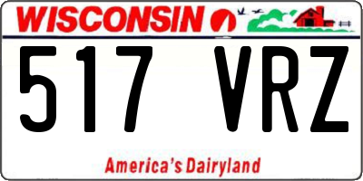 WI license plate 517VRZ