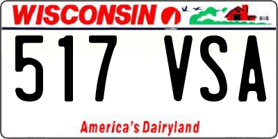 WI license plate 517VSA