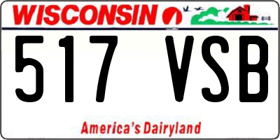 WI license plate 517VSB