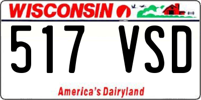 WI license plate 517VSD