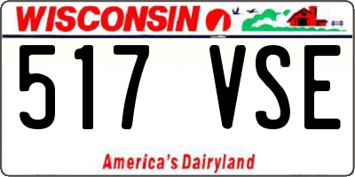 WI license plate 517VSE