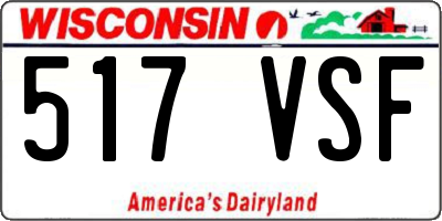 WI license plate 517VSF
