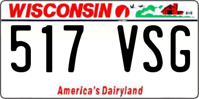 WI license plate 517VSG