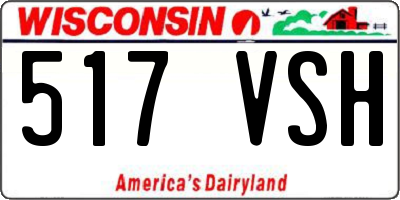 WI license plate 517VSH