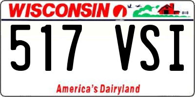 WI license plate 517VSI