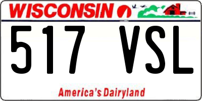 WI license plate 517VSL