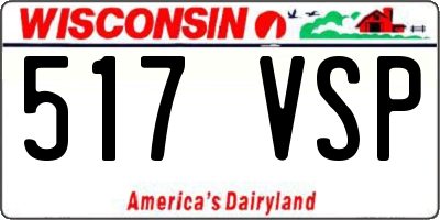 WI license plate 517VSP