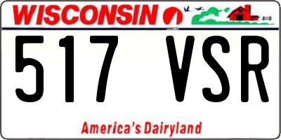WI license plate 517VSR