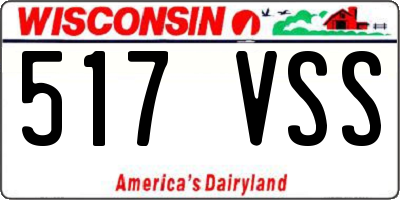 WI license plate 517VSS