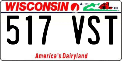 WI license plate 517VST