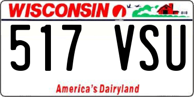 WI license plate 517VSU